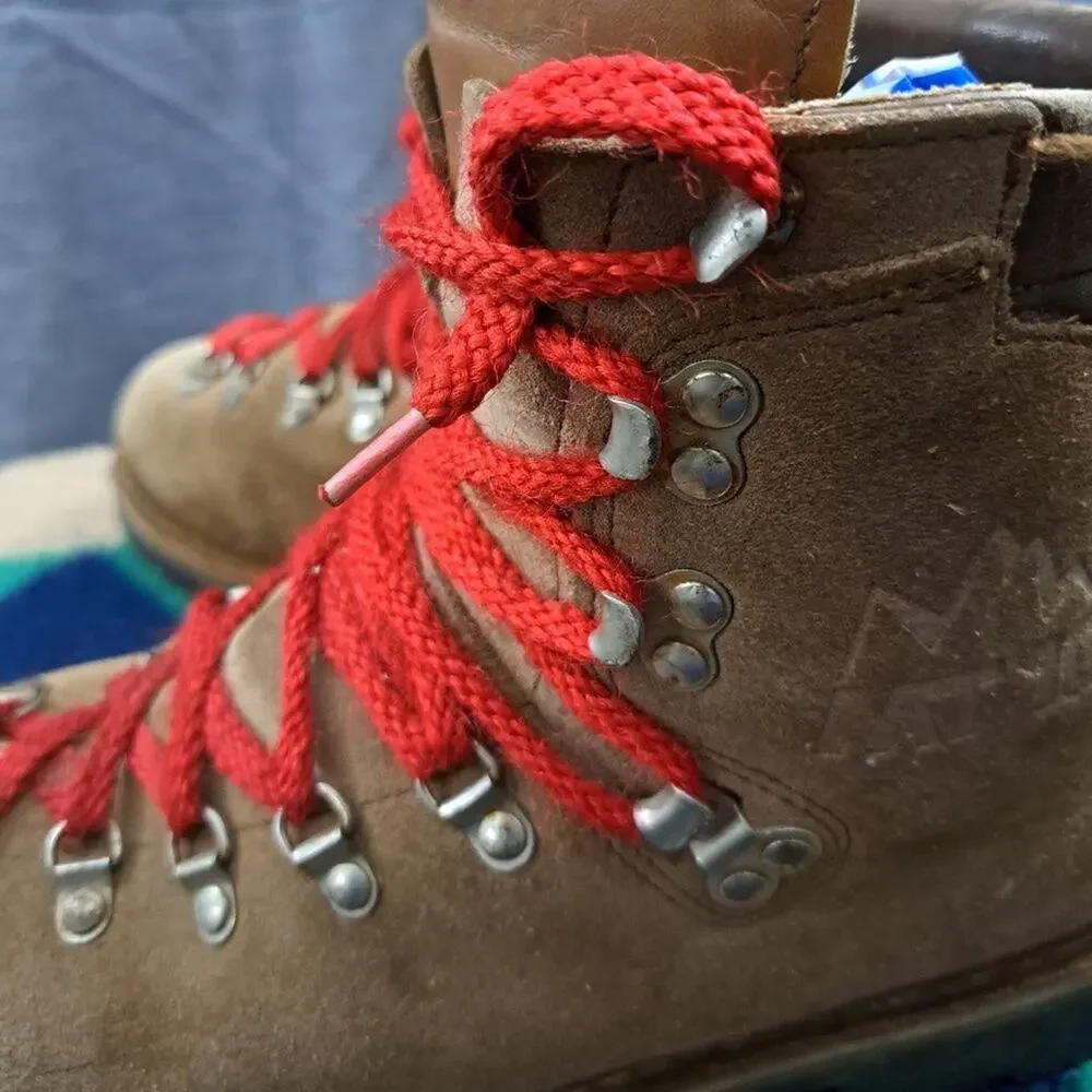 %Vintage MT 10 All-Leather Mountaineering Boots Men US 8.5 / D5